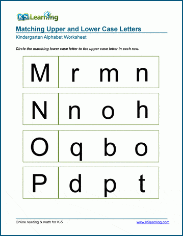 Upper and lower case M, N, O, P