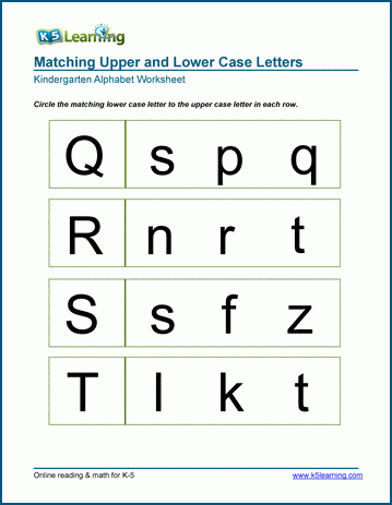 upper and lower case q t worksheets k5 learning