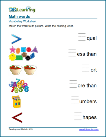 Kindergarten Practice Math Worksheet