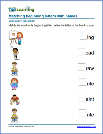 Kindergarten Practice School and Home Worksheet