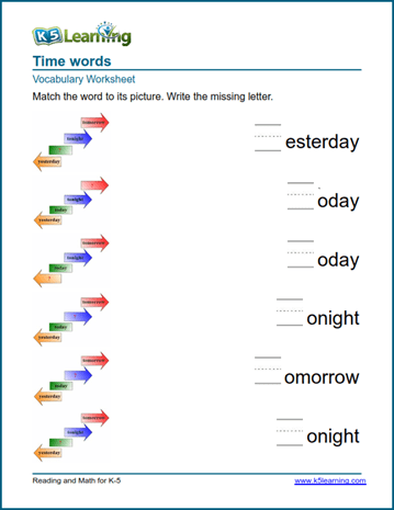 Kindergarten Practice Time Worksheet