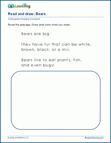 Read and draw worksheets