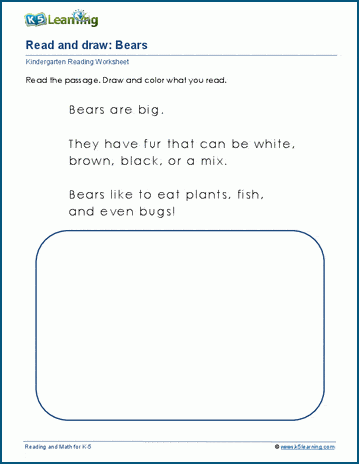 Read and draw worksheet