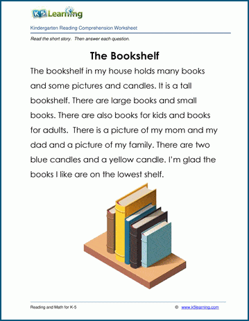 The Bookshelf - Children's Stories and Reading Worksheets