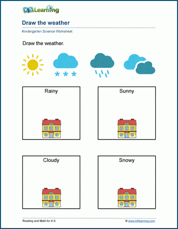 draw the weather worksheets k5 learning