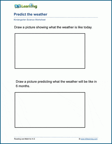 Predict the weather worksheet