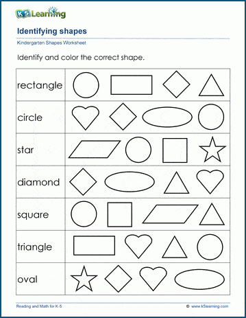 Shapes for Class 1 - Definition, Types, Quiz and Worksheets - igebra