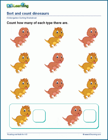 Sort objects into two groups worksheets