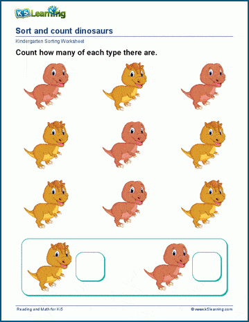 Sort & count (2 categories) worksheet