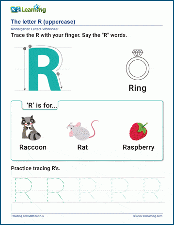 The Letter R Worksheet | K5 Learning