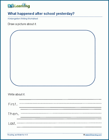 Kindergarten writing prompts