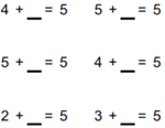 Number bonds example