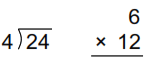 Mixed multiplication & division math facts example