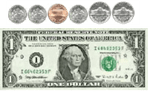Counting US Money - Coins and bills example