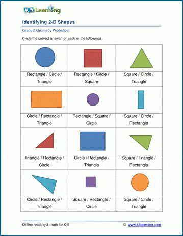 Geometry Worksheets | K5 Learning