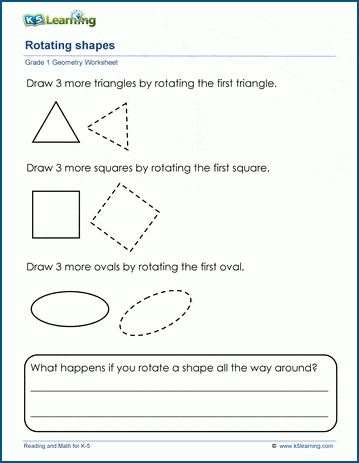 Identifying shapes worksheets