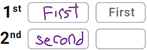 Ordinal numbers example