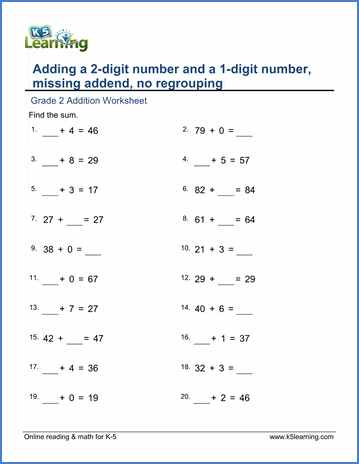 18+ Addition Worksheets For Grade 2 Images