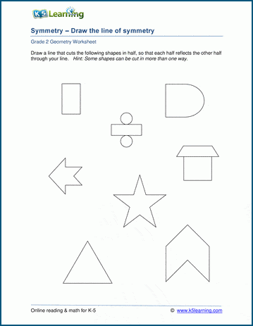 Lines of symmetry worksheets