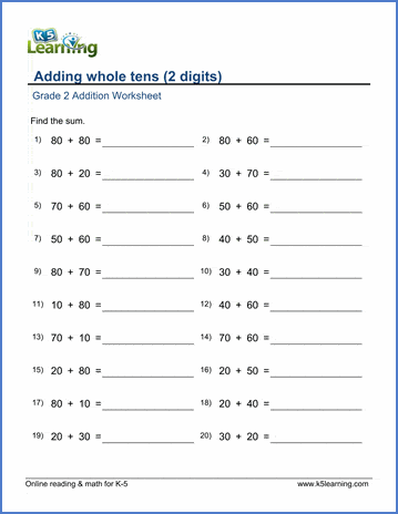 math homework worksheets 2nd grade