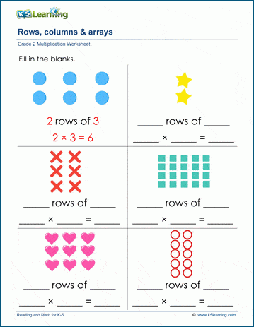 rows columns arrays k5 learning