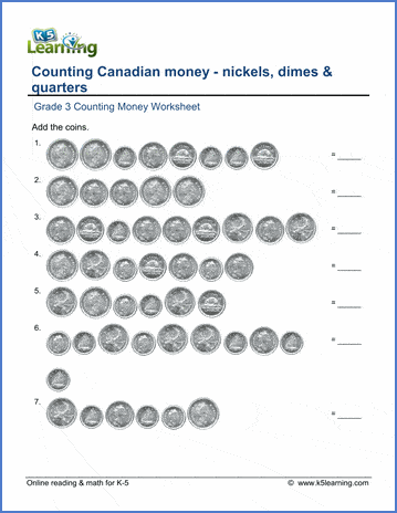 grade 3 math worksheets canada