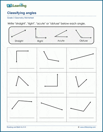 Identifying Acute, Obtuse, Right, Straight And Reflex Angles With Angle  Marks (A)