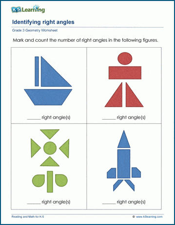 Right angles worksheets