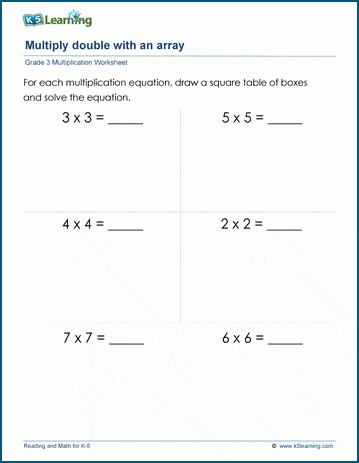 Arrays Worksheet