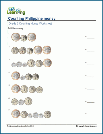 Philippine Money Worksheet