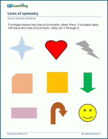 Lines of Symmetry Worksheets