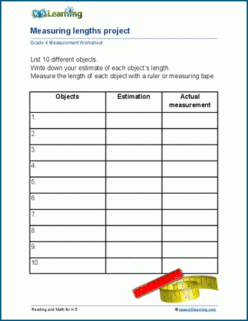 Converting lengths worksheets for grade 4