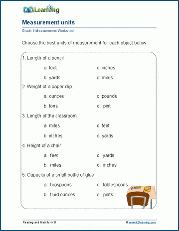 Units of Measurement (mixed) Worksheet
