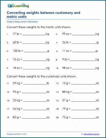 my homework lesson 5 convert customary units of weight