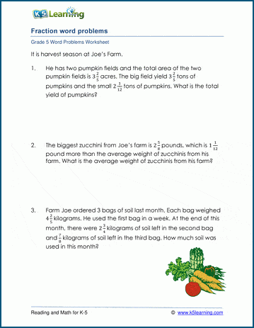 Add Subtract Mixed Numbers Word Problem Worksheets K5 Learning