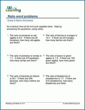 Ratio word problems