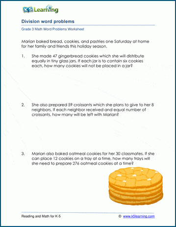 Long Division Word Problems | K5 Learning