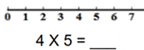 Multiply using a number line example