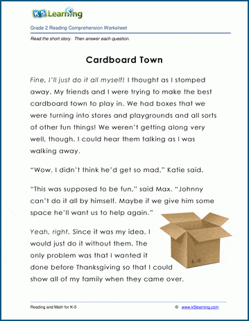 Grade 2 Children's Story - Cardboard Town