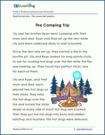 Grade 2 Children's Story - The Camping Trip