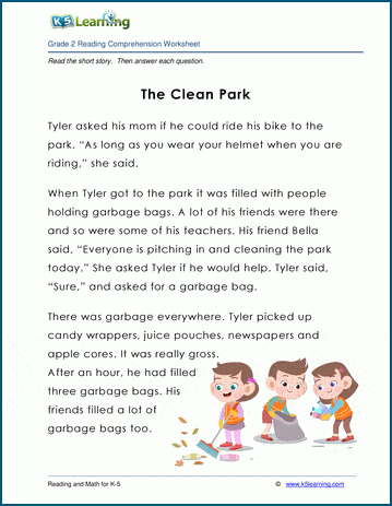 Grade 2 Children's Story - The Clean Park