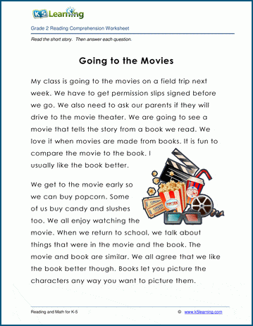 Grade 2 Children's Story - Going to the Movies