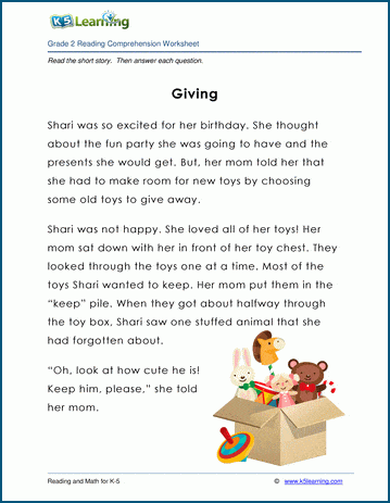 Grade 2 Children's Story - Giving