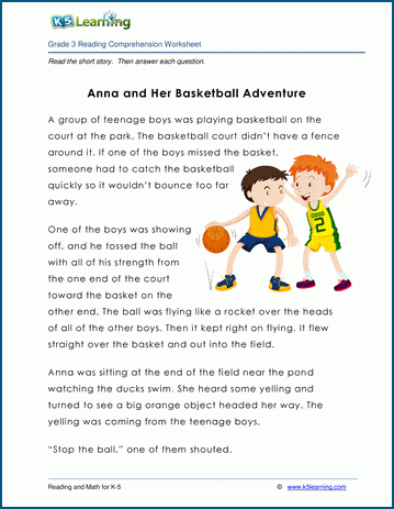Grade 3 Children's Story - Anna and Her Basketball Adventure