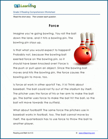 Grade 3 Children's Story - Force