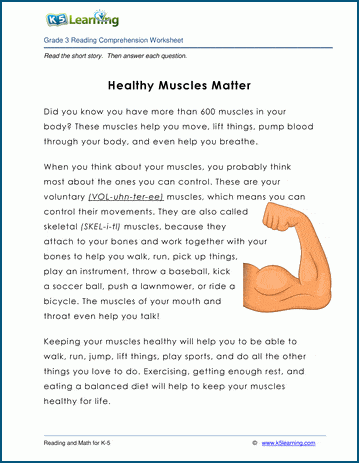 Grade 3 Children's Story - Healthy Muscles Matter