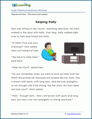 Grade 3 Children's Story - Helping Hally
