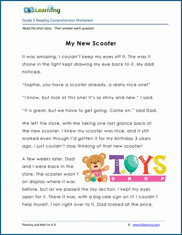 Grade 3 Children's Story - My New Scooter