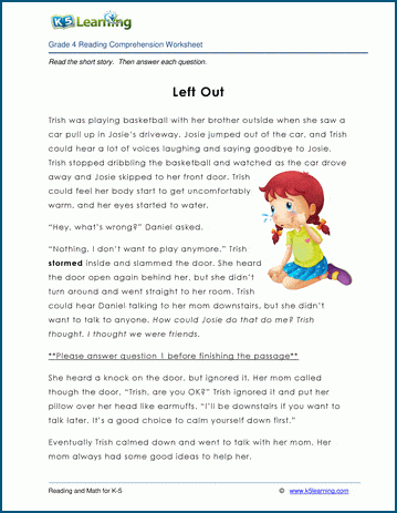 Grade 4 Children's Story - Left Out