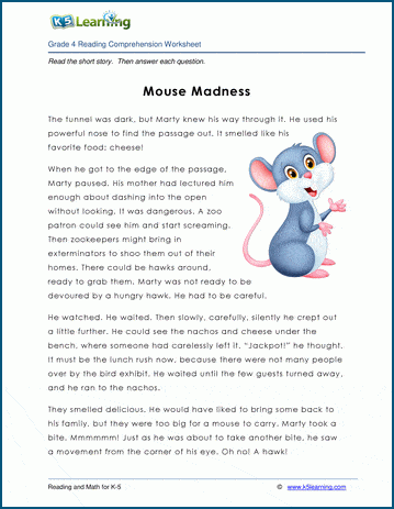 Grade 4 Children's Story - Mouse Madness